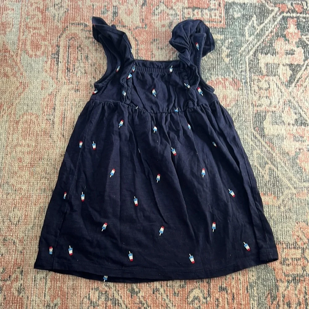 BabyGap Toddler Girl Navy Blue Popsicle Print Dress Size 3t